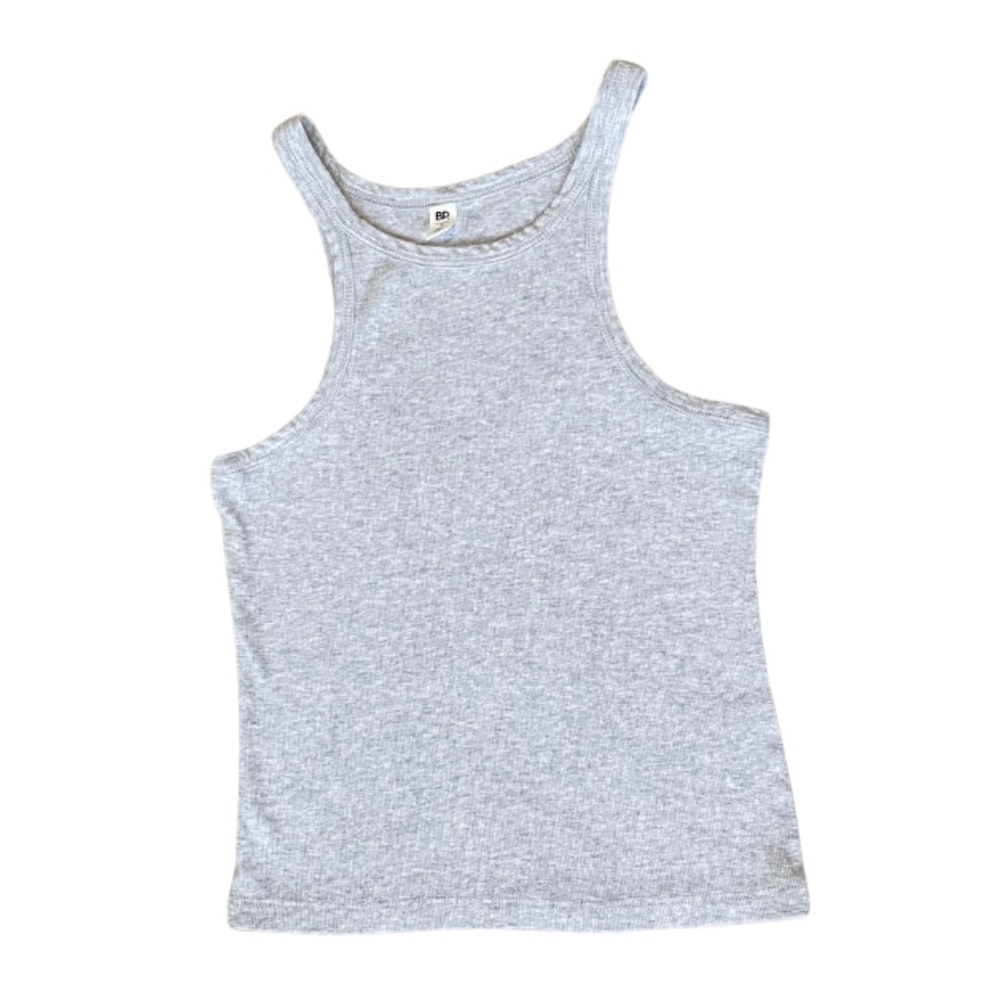 BP Heather Gray Ribbed High Neck Tank Top Size Small